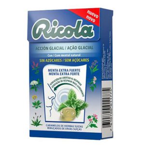 RICOLA CARAMELOS EXTRA FUERTES 1 CAJA 50 g SABOR MENTA